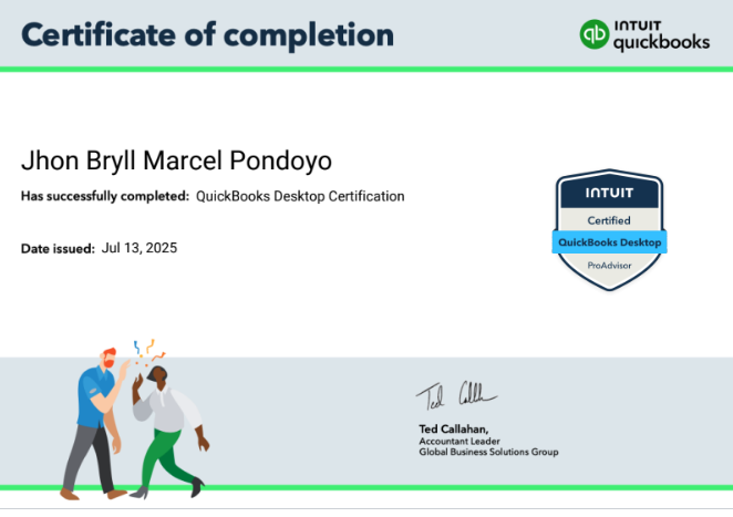 Intuit QuickBooks Desktop Certification
